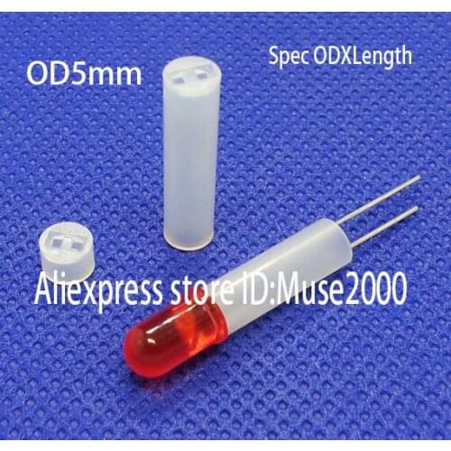 Dia 5mm LED spacer Height 2-24mm,round stand off supporter OD 5 mm,height keeping,insulate Light base,2 terminal hole