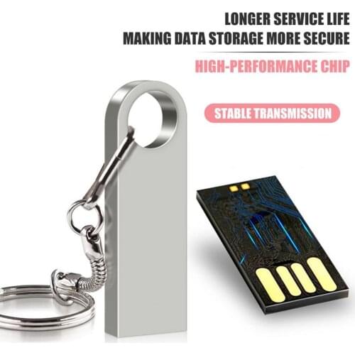 Mini Metal Memory Usb Flash Drive 32GB Pendrive Waterproof Pen Drive Flash Drive U Disk Portable USB2.0 Memory Stick No Buckle