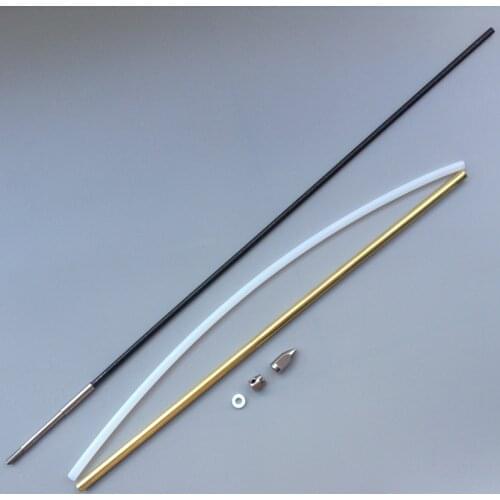 1Set 4mm Welded Flexible Cable Drive Shaft + Bushing Bullet Gasket Propeller Crutch Kit Spare Parst for RC Electric Boat