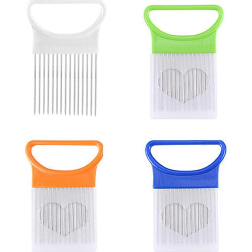 1pcs Easy Cut Stainless Steel Onion Fork Vegetable Slicer Tomato Cutter Metal Meat Needle Durable Kitchen Gadgets