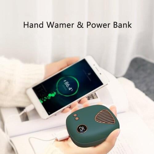 Hand Warmer 5000mAh Power Bank Electronic Powerbank with Digital Display for Xiaomi Huawe iPhone Rechargeable External Battery
