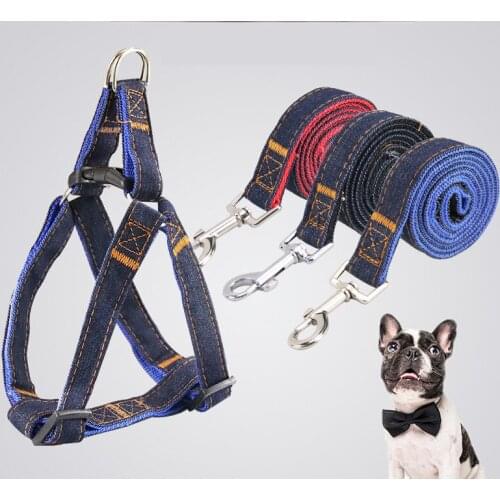 New Dog Pet Harness with Leash Adjustable Vest Walking Supplies Breathable Soft Puppy Cowboy Style for Small Medium Dog
