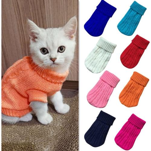 Dog Winter Clothes Knitted Pet Clothes For Small Medium Dogs Chihuahua Puppy Pet Sweater Yorkshire Pure Dog Sweater Ropa Perro