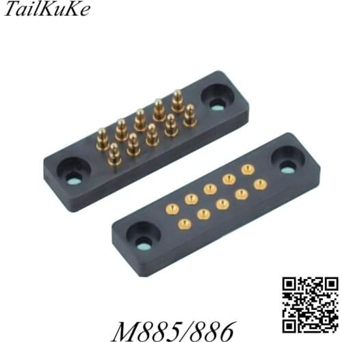 10P Probe Connector Spring Thimble Charging Spring Needle Conductive Connector Electronic Shock M885/10P