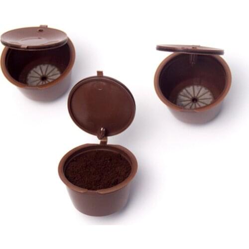 3Set Coffee Capsule set Scoop Brush Food Grade Plastic PP Coffee Filter Baskets Soft Capsules Taste Sweet Eco-friendly Reusable