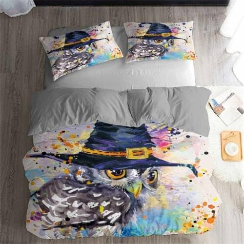 HELENGILI 3D Bedding Set Halloween Print Duvet cover set bedclothes with pillowcase bed set home Textiles #YC-121