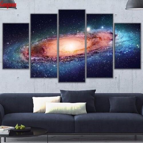 Space Nebula Scenic 5D DIY Diamond painting Crystal Diamond Cross Stitch 5 PCS Diamond Embroidery Mosaic Rhinestone House decor