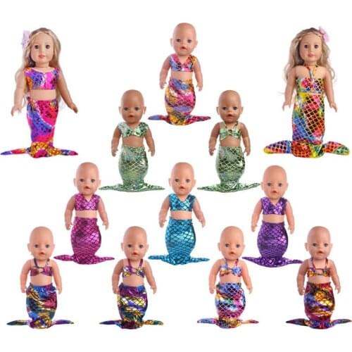 Doll Accessories, 18-inch American Dolls, Reborn Baby Doll Clothes, Colorful Mermaid Clothes, The Best Gift For A Generation Of