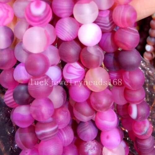 Free Shipping Fashion Jewelry 6mm Beautiful Frost Rose Stripes Carnelian Round Loose Beads 15" FG7101