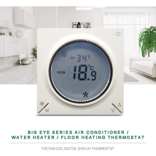 Household Intelligence LCD Backlight Digital Temperature Controller System Durable Energy Saving AC180V-260V Thermostat