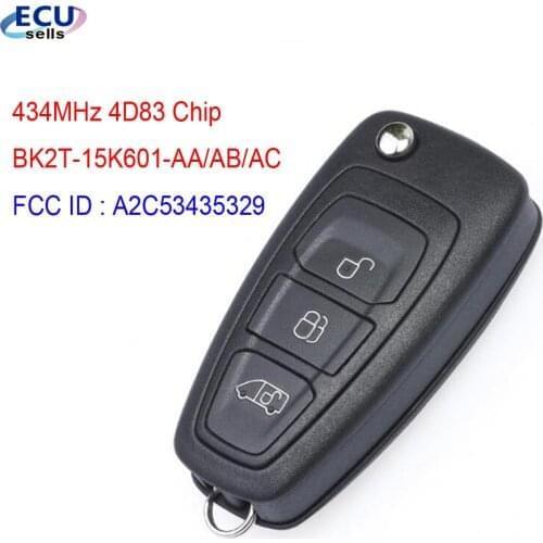 OME/ Aftertmarket Remote Key For Ford Tourne Transit /Transit Custom 2015 2016 BK2T-15K601-AA/ AB/ AC/AD 434MHz 4D83:A2C53435329