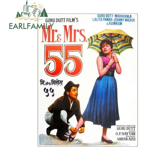 EARLFAMILY 13cm x 9.8cm For Mr And Mrs Movie Poster Fine Decal Occlusion Scratch Car Stickers Suitable For VAN RV Decoration