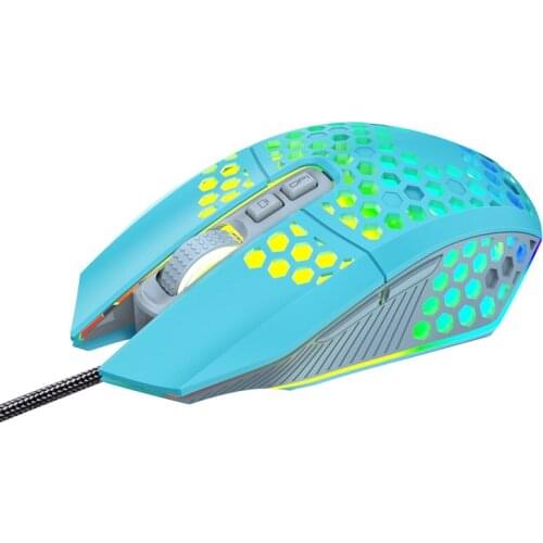 BAJEAL USB Wired Gaming Mouse RGB Lighting Ergonomic 8000 Dpi Cooling Case Photoelectric Mice For PC Laptop Mac Windows