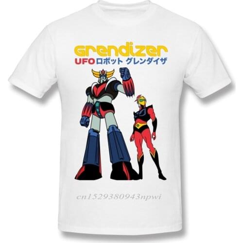 Awesome Grendizer Ufo Robot T Shirt Man Vintage Cartoon Graphic Print Organic Cotton Tee Shirt Guys Punk Designer Streetwear