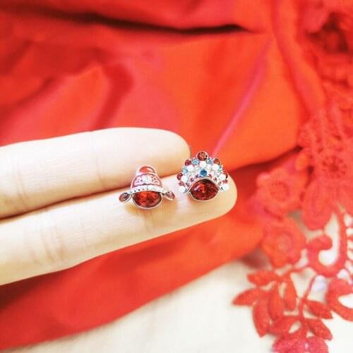 GorGor Clip Earrings Unisex 925 Sterling Pattern Drama Mosaic Crystal Temperament Minimalist Archaic Style Jewelry ES514