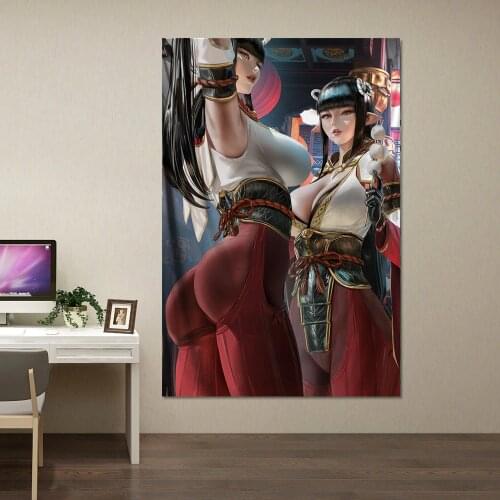Monster Hunter Video Game Canvas Poster Minoto Hinoa Wall Art Big Size Painting Adult Art R18 Decorative Painting Home Decor