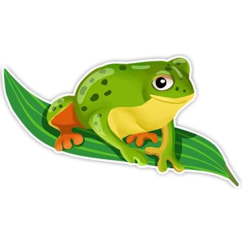 Dawasaru Cartoon Cute Frog Car Sticker Sunscreen Waterproof Decal Laptop Motorcycles Auto Accessories Decoration PVC,15mc*8cm