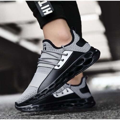 Ollymurs Running Shoes For Men Air Breathable Lightweight Sports Shoes Black Red Male Gym Sneakers zapatos de hombre
