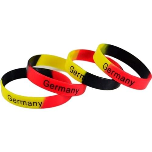 NEW 10x Germany national team Football Soccer Basketball silicone bracelet bangle wristband Sport jewelry Party Gift