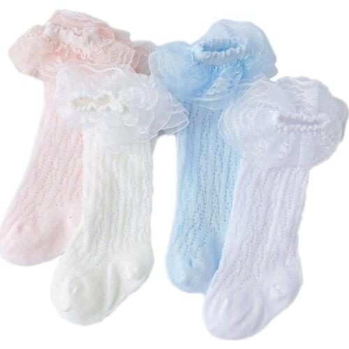 New 2020 baby socks summer lace thin long tube baby socks