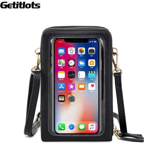 New Crossbody Shoulder Bags Women Touchable Cell Phone Purse Touch Screen Messenger Bag Ladies Small Handbag Wallet DropShipping