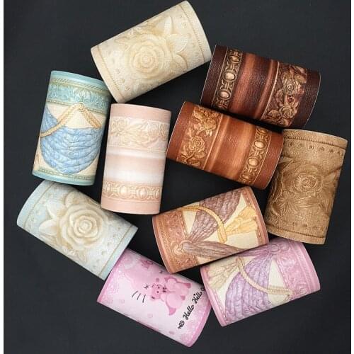 Wallpapers Youman 5M Waist Line Sticker Kitchen Waist Line Adhesive Bathroom Toilet Waterproof Wall 3D stereo Embossed Decor