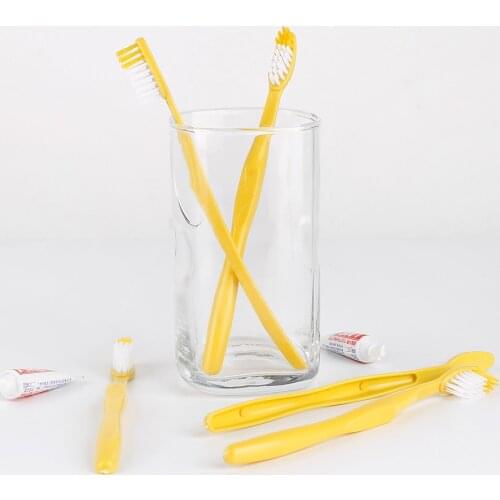 Hotel Disposable Toothbrush with Toothpaste Kit Wash Gargle Suit for Travel Camping Convenient Plastic Travel Teeth Clean Tool