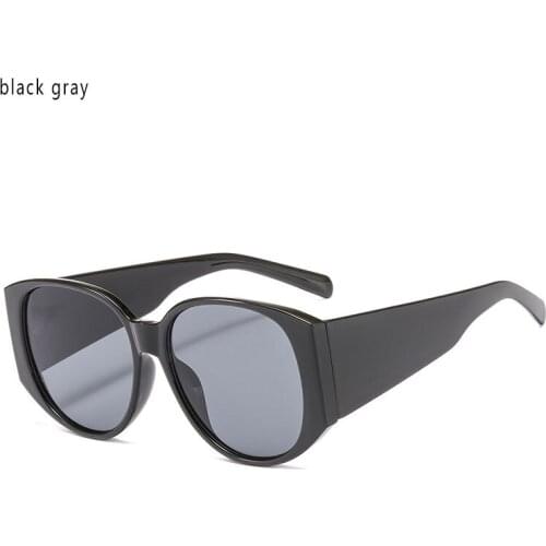 Q Sunscreen Sunglasses Wide Leg Rack Circular Frame Fashion Glasses Unisex Multicolor PC Material Decorative Accessories