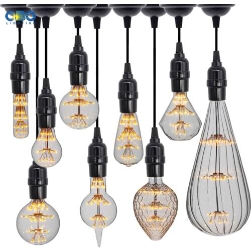 Vintage LED Light Bulb E27 110-240V Clear Glass Retro Light 2300K Warm Light 3W For pendnat Lamp Table Lamp Decoration