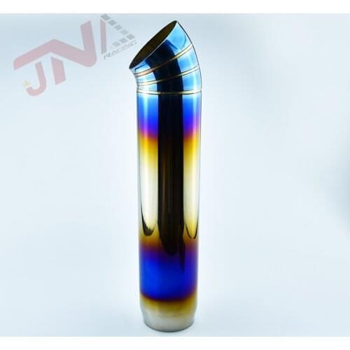 Muffler Escape 76mm Durable Burnt Blue Exhaust Pipe for Stainless Steel Racing Car