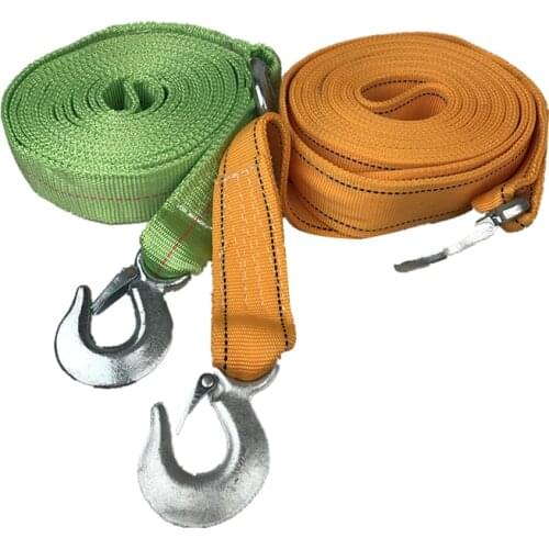Tow Rope High Strength Double Thickened Layer 5 Ton 10 Ton Car Van Tow Truck Rope Pull Towing Strap Cable with Strong Metal Hook
