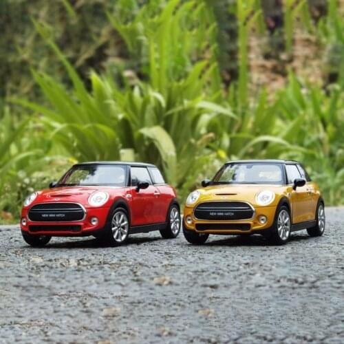 WELLY Diecast 1/18 Scale Mini Cooper S Alloy Car Model Collection Souvenir Ornaments Display Gift Decoration Vehicle Toys