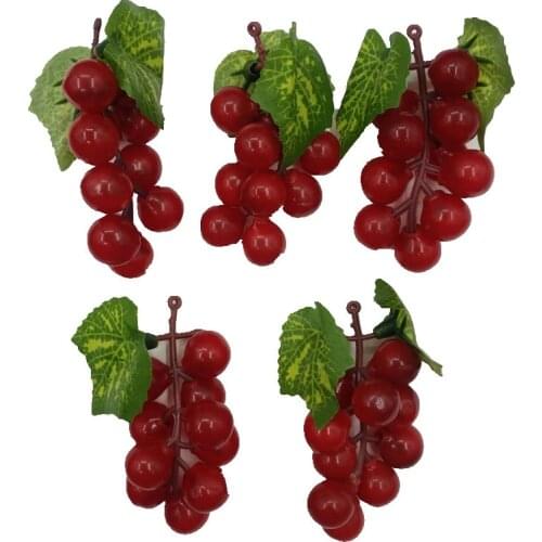 10string Mini High simulation grape bunches feel cream plastic grape grain of false fruit shoot props home decoration 004001016