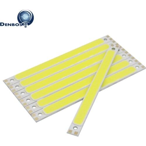 Big sale 10PCS LED COB Strip 120mm 10mm 12V DC 10W 1000LM Warm White Blue Red Green FLIP Chips for DIY auto light Source