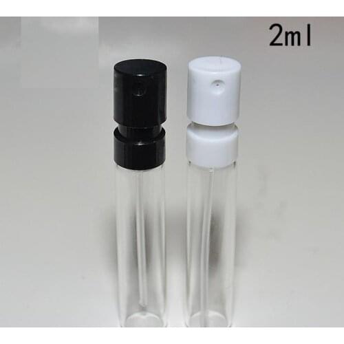 1000pcs/lot 2ml Glass Sample Vials mini perfume spray bottle 2ml trial sample perfume bottles DHL Free Shipping SN54