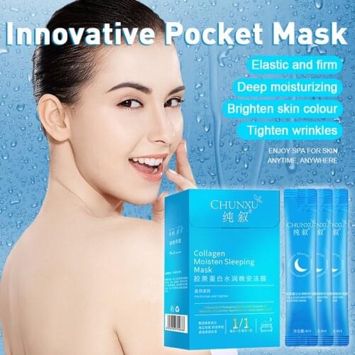 20Pcs Facial mask Collagen Moisten Sleeping Mask Ice Cream Cooling Body Cream Moisturizing Clean Pore Anti Aging Whitening TSLM1