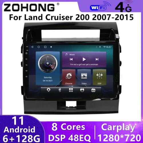 4G DSP For Toyota Land Cruiser 200 Head Unit GPS Stereo Car Multimedia Video Player Android 10 Navigation Autoradio Radio Stereo