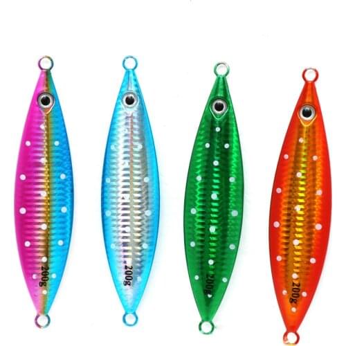 5PCS Slowjig Fishing Deep sea Ocean Boat Rock Beach Metal Jigging Jigbait Spoon Lure baits 20g 40g 60g 80g 100g 150g 200g