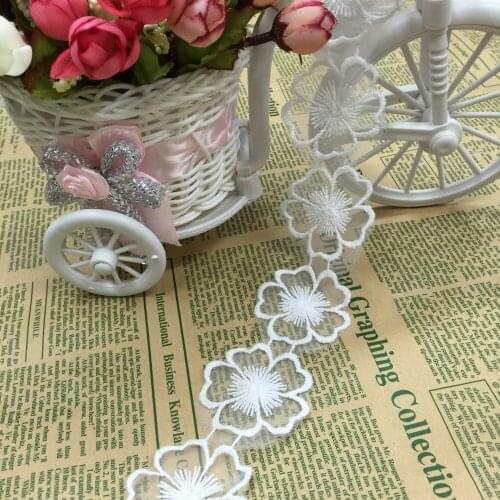 5cm Water Soluble Embroidery Lace Trim For Venice Wedding Applique DIY Sewing Crafts Ribbon Decoration Handmade Accessories