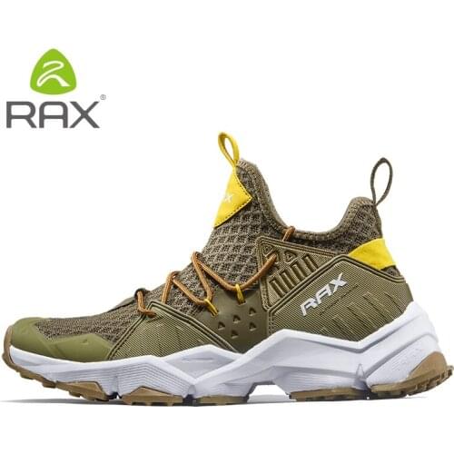 Rax Shock Absorption Hiking Shoes Men Lace Up Sports Shoes Breathable Comfortable Sneakers Women Climbing Mountain Shoes D0726