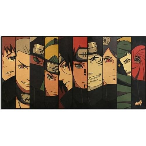 Anime Naruto Vintage Poster Sasuke Itachi Canvas Painting Wall Decor Art Picture Mural for Living Room Decoration posters