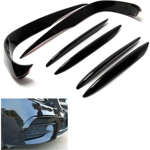 Car Front Bumper Spoiler Splitter Cover Fog Light Grille Stip for Mercedes Benz E Class W213 Sport E63 2016 2017 2018