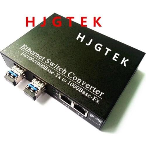 Free shipping 10/100/1000M 2-TX + 2-FX(SFP) Port Ethernet Optical Fiber Switch with a pair of singlemode duplex SFP module