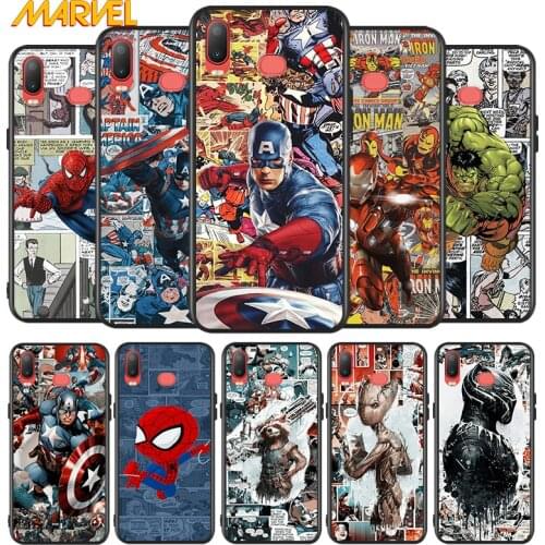 Spiderman captain america for Samsung Galaxy A9 A8 Star A750 A7 A6 A5 A3 Plus 2018 2017 2016 Silicone Soft Black Phone Case