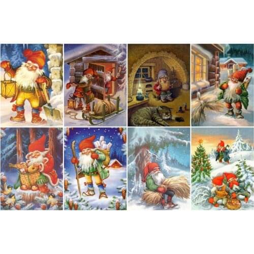 DIY 5D Diamond Painting Santa Claus Life DMC Cross Stitch Mosaic Kit Needlework Diamond Embroidery Home Decor Christmas Gift