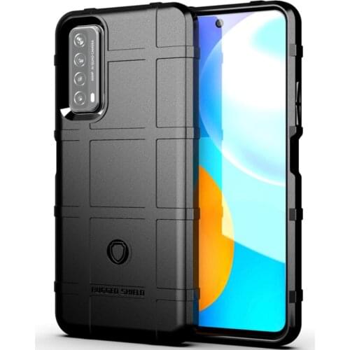 For Huawei P Smart 2021 PSmart Z Luxury 3D Grid Pattern Soft Shell Silicone TPU Shockproof Flexible Mobile Phone Case Back Cover