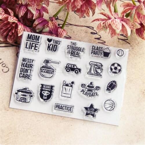 Hot selling icon transparent clear stamp / silicone seal roller stamp DIY scrapbook album / card production