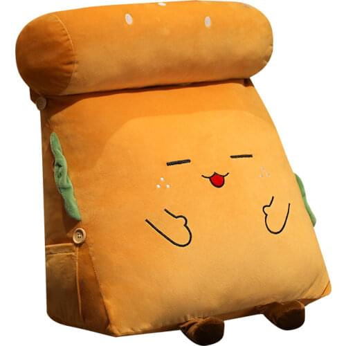 Burger Milk Tea Plush Filling Triangle Cushion Fabric Comfortable Soft PP Cotton Down Cotton Filling Dining Chair Office Cushion