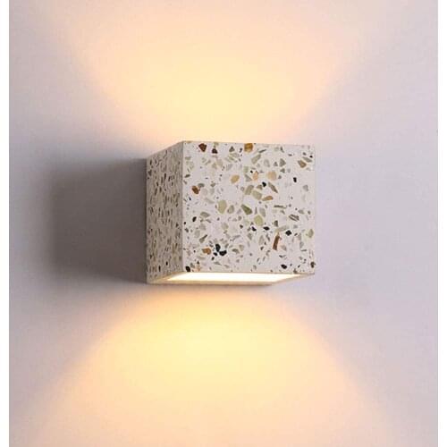 Nordic Wall Lamp Modern Villa Stairs Aisle Lamp Creative Living Room Background Terrazzo Wall Light for House Villa Decor