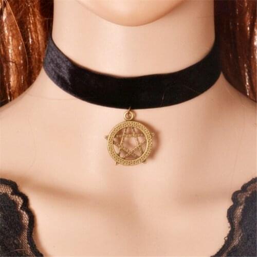 New 20 Diferent Pendants Available Black DIY Velvet Lace Gothic Choker Necklace